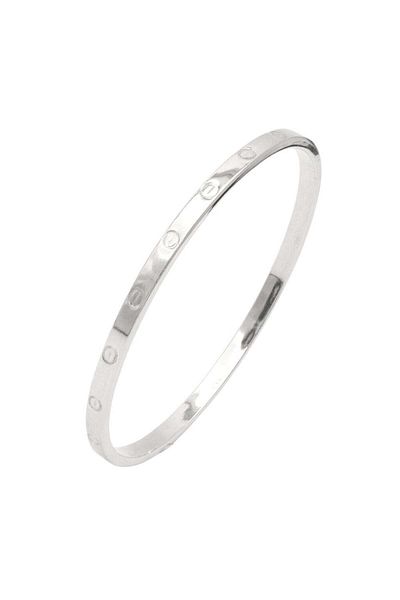 Bijuteria SORELLY Silver Bracelet with Rivets 4mm 6.5 cm