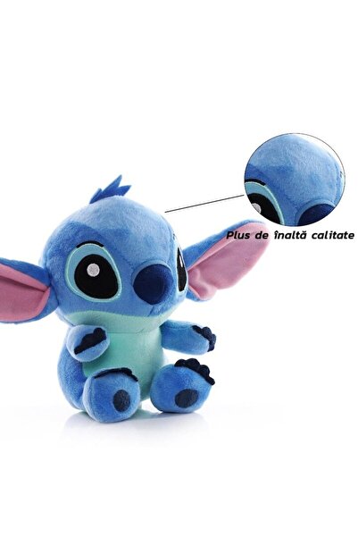 Zenuk Jucarie De Plus - Stitch, Personaj Din Lilo & Stitch, 30 Cm, Albastru + Minge antistres cu Sli