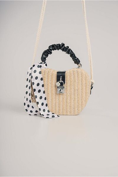Galat Ççs Women's 17897 Small Size Straw Bag with Shoulder Strap