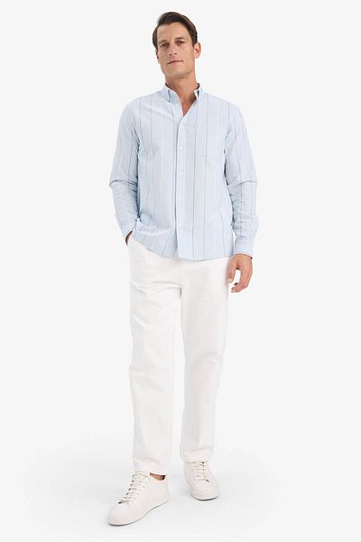 DeFacto Blue Men's Shirt E7892Ax/Be723