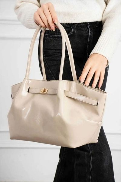 İzel Çakran Women's Faux Leather Daily Large Hand & Shoulder Bag