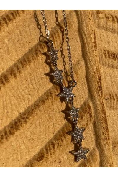 Brethils Sliding Star Model Y Necklace Gold and Silver Options Tarnish Free Stainless Steel Guaranteed Invoice