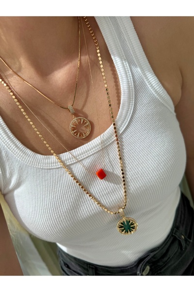 Olala Aksesuar Rose gold renk kararmaz antialerjik üçlü kolye kombini