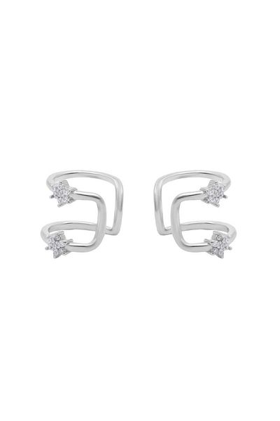 Bijuteria SORELLY Silver Ear Cuffs with Zirconia Stones