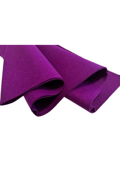 feltland Fetru/pasla din lana 100%, moale 1.2mm, 50*40cm - mov