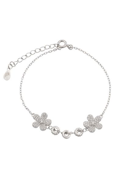 Bijuteria SORELLY Silver Bracelet Flower Charms