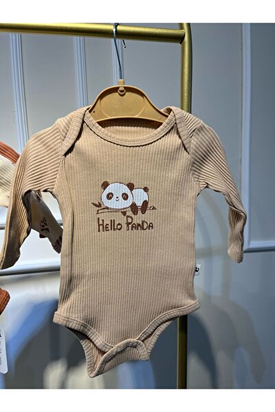 baume clothes Baby Boy 3 Piece 100% Organic Bodysuit Set Brown and Beige Set