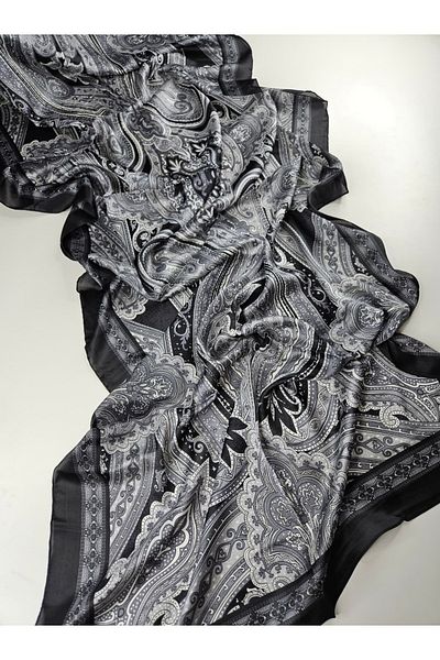Webinay Home Ethnic Pattern Imported Voile Silk Shawl Scarf Hijab