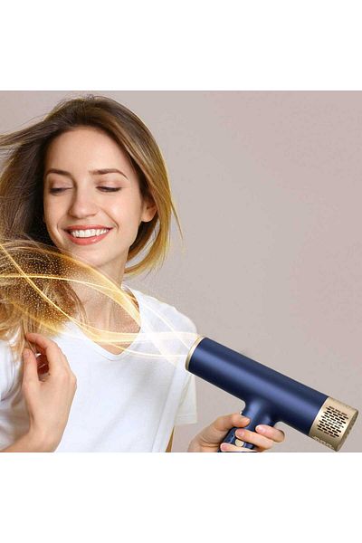 YAPOY YAPOY professional hair dryer, intelligent thermal control, with diffuser, silver