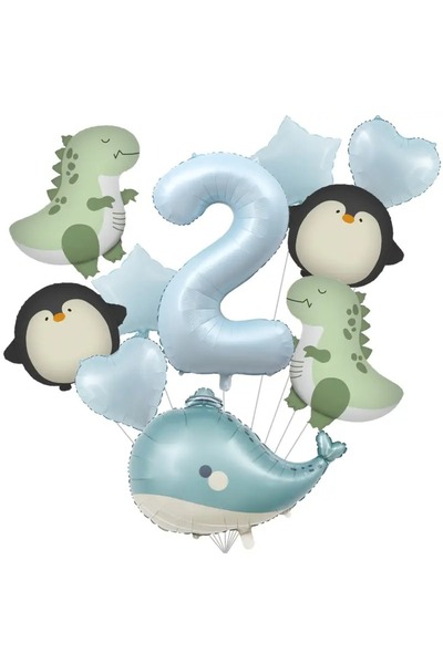 DÜVENCİ TİCARET 10 Adet Penguen Dinozor Yunus Sualtı Hayvan Temalı - Sevimli ...