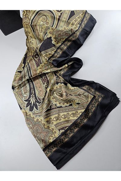 Webinay Home Ethnic Pattern Imported Voile Silk Shawl Scarf Hijab