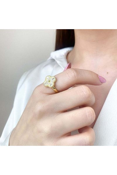 Bijuteria SORELLY Gold Plated Silver Ring Flower 17