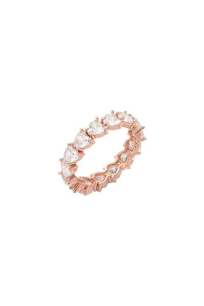 Bijuteria SORELLY Eternity Hearts 20 Rose Gold Plated Silver Ring
