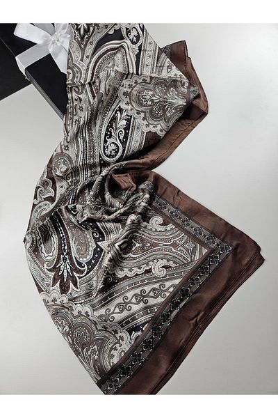 Webinay Home Ethnic Pattern Imported Voile Silk Shawl Scarf Hijab