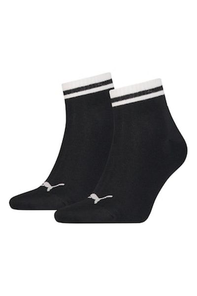 Puma , Set de sosete unisex scurte - 2 perechi, Alb, Negru, 35-38