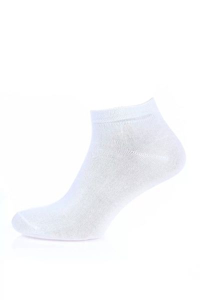 OEM Men's Short Cotton Socks, Monochrome, Left and Right 221 - White, Size 27 (42-43)