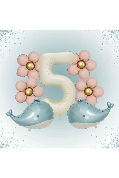 DÜVENCİ TİCARET مجموعة بالونات لطيفة على شكل حوت ديزي