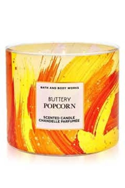 Bath & Body Works Bath & Body Works Buttery Popcorn Scented Candle 411g