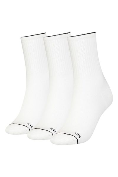 Calvin Klein , Set of long socks - 3 pairs, White, One Size