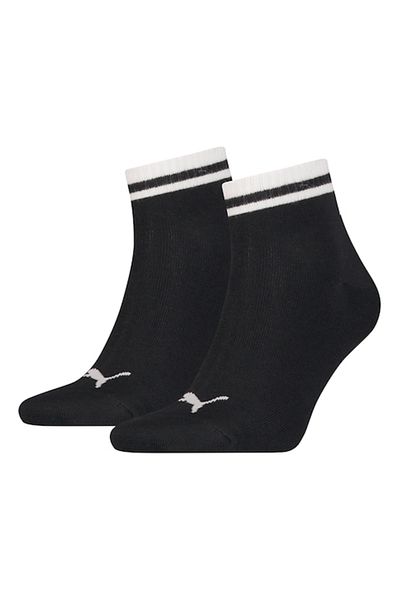 Puma , Set de sosete unisex scurte - 2 perechi, Alb, Negru, 35-38