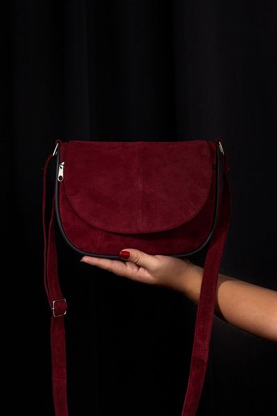 fubileather Genuine Leather Suede Midi Daily Women's Shoulder Bag
