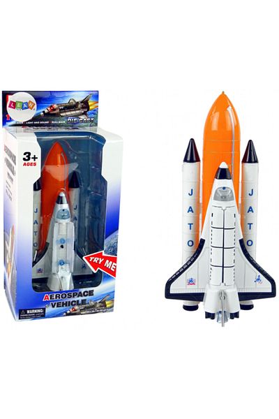 REBELS Space Rocket with Metal Ship – Light and Sound Effects, PULL-BACK Function