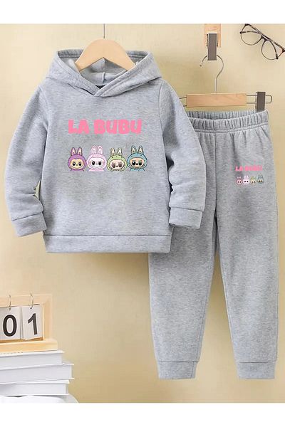 makiteks Winter Girl Boy Tracksuit Set 5 6 7 8 9 10 11 12 Years Labubu