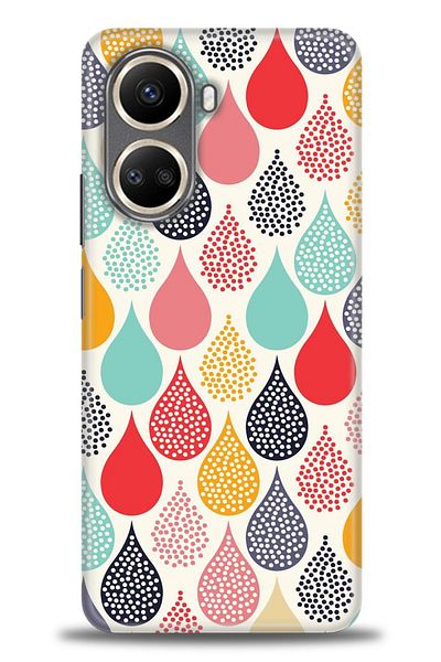 MRCİLETİSİM Tecno Camon 19 Neo Case Hd Printed Case - Color Drops