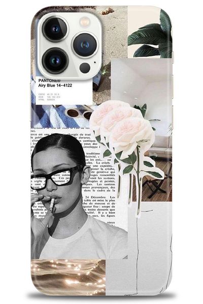 MRCİLETİSİM Tecno Spark 10 Case Hd Printed Case - Woman with Glasses
