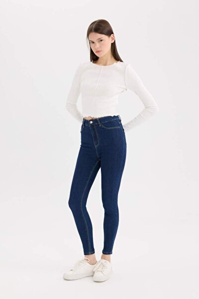 DeFacto High Waist Jegging - Narrow Leg Ankle Length Basic Jeans B7498Ax24Au
