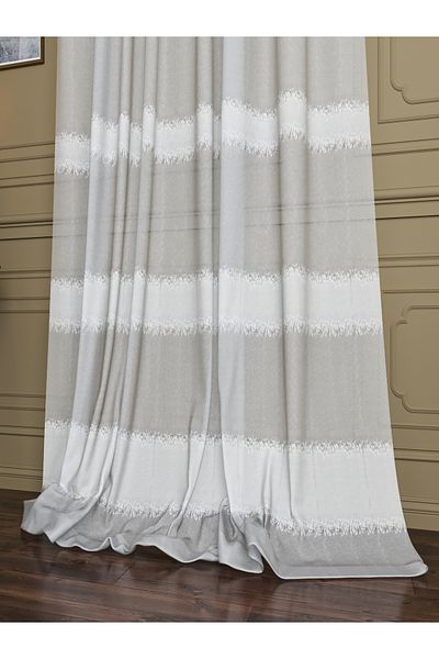 OnyxHome Fethi̇ye Linen Bearded Tulle Curtain