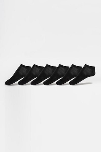 Nike Everyday Lightweight Ankle Training Socks - 6 Pairs, White, Black, Size 34-38