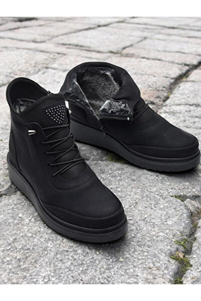 İVAZEN KÜRKLÜ ZÜMRÜT STREÇ TAŞLI KADIN BOT