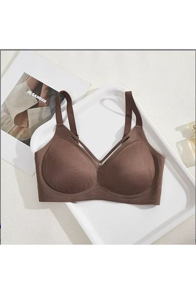 pae Breathable Ultra-Thin Seamless Gathering Ice Silk Ghost Rope Detailing Anti-Sweat Bra