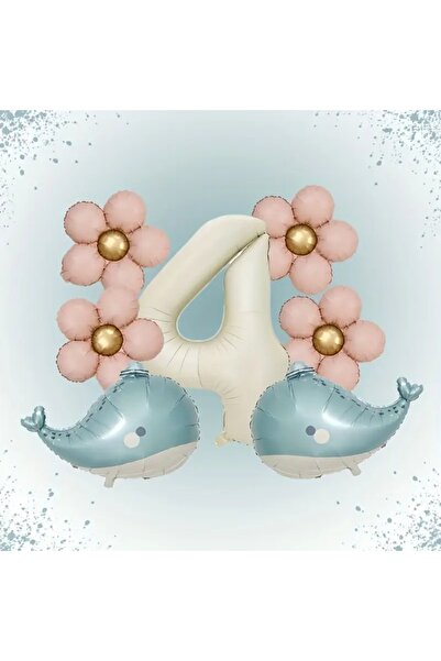 DÜVENCİ TİCARET مجموعة بالونات لطيفة على شكل حوت ديزي