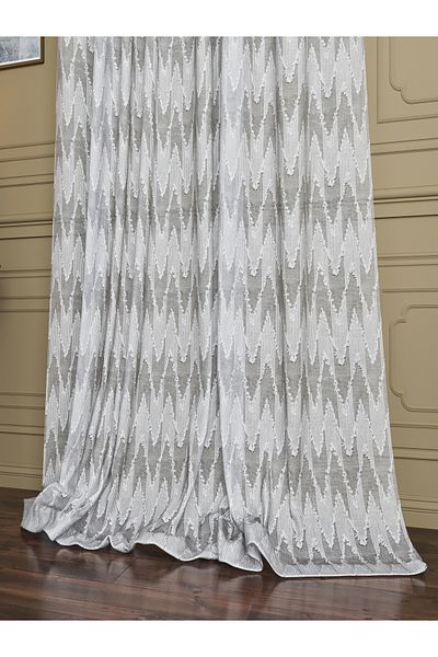 OnyxHome Sofya Linen Bearded Tulle Curtain