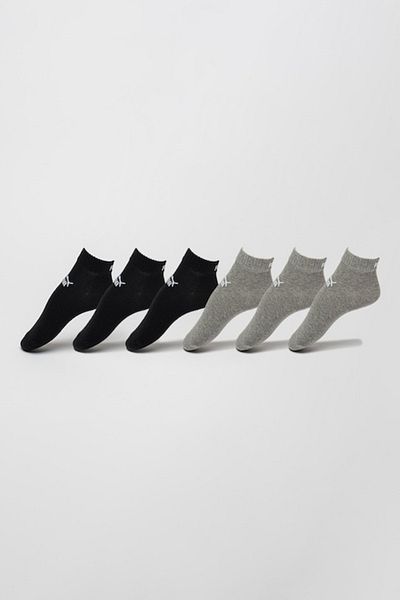 Puma , Set of Unisex Socks Made of Cotton Blend - 6 Pairs, Grey Melange, Black, 35-38