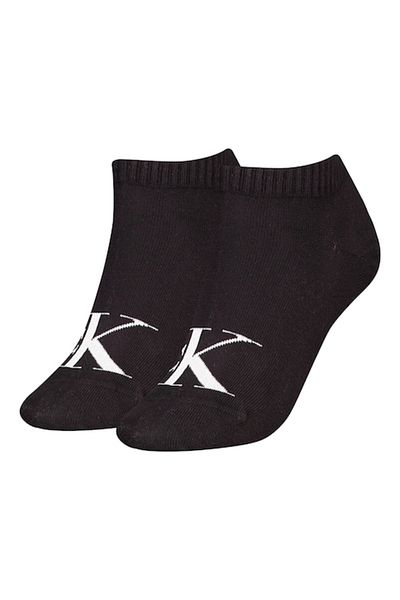 Calvin Klein , Set of ankle socks with logo - 2 pairs, Black, Optical White, 39-42