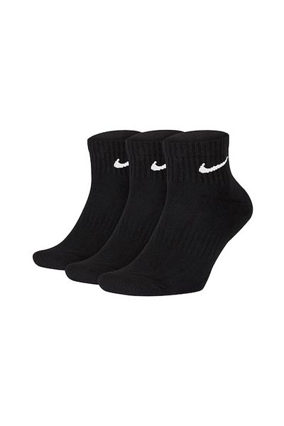 Nike Everyday Cush Training Socks - 3 pairs, Black/White, M