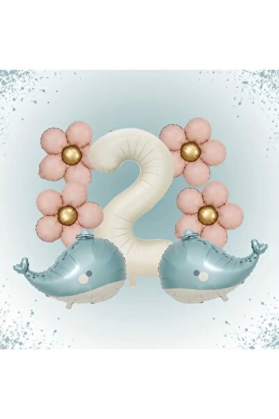 DÜVENCİ TİCARET مجموعة بالونات لطيفة على شكل حوت ديزي