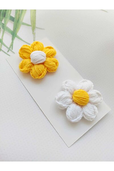 Hand Mother's Since 2024 Daisy Set Little Hair Baby Buckle Set of 2 Handmade ...
