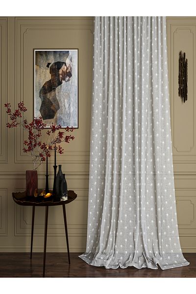 OnyxHome Maldives Linen Beard Tulle Curtain