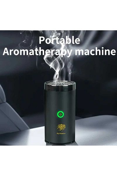 Oud Bukhoor Electric Incense Burner for Car, Home, USB Type-C Rechargeable Black