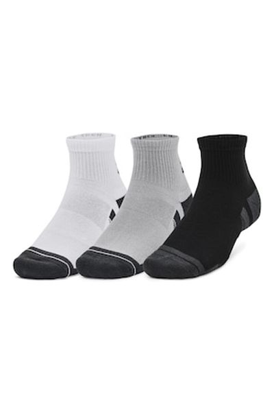 Under Armour , Set of Short Unisex Fitness Socks - 3 Pairs, Black, Gray, White, L
