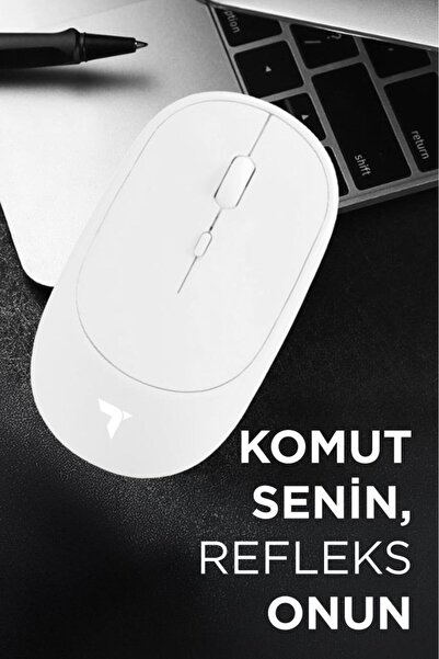 Torima TM-16 Beyaz Kablosuz Çift Modlu Sessiz Mouse Fare