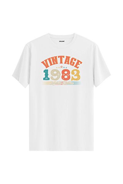 Colermi تي شيرت Echo Vintage لعام 1983 هدية عيد ميلاد برقبة دائرية للجنسين تي...