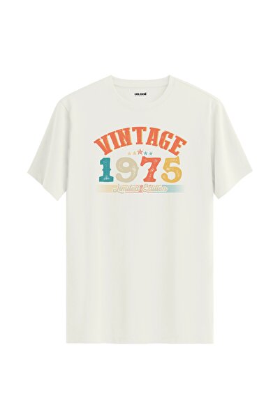 Colermi تي شيرت Echo Vintage لعام 1975 هدية عيد ميلاد برقبة دائرية للجنسين تي...