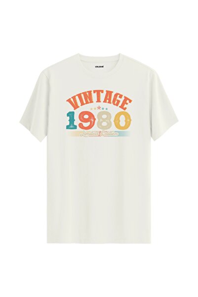 Colermi تي شيرت Echo Vintage لعام 1980 هدية عيد ميلاد برقبة دائرية للجنسين تي...