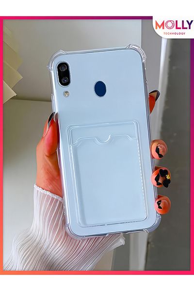 Molly Transparent Silicone Case with Card Pocket for Samsung Galaxy A30