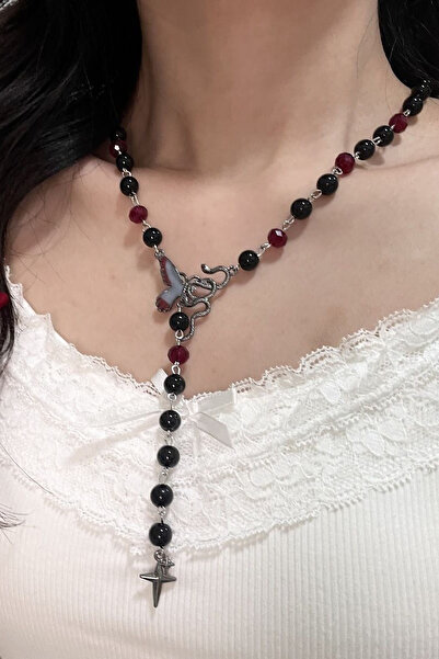Giraffe Kolye Gothic Fairy Otantik Gotik Punk Emo Haç Kolye Takı